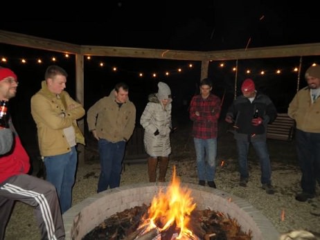 People Gathered Around Fire